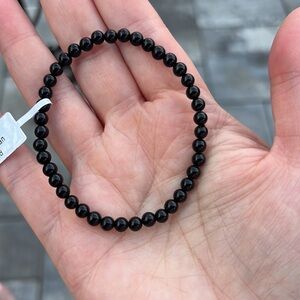 Black Obsidian 4mm Beaded Bracelet